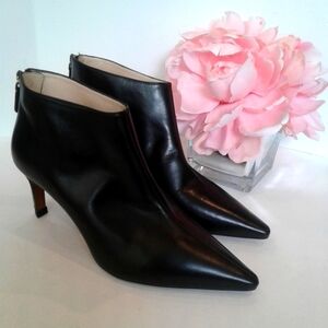 Karen Millen black leather heeled boots size 37